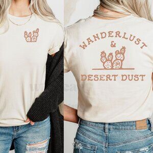 Wanderlust & Desert Dust Graphic T-shirt - Heather Dust